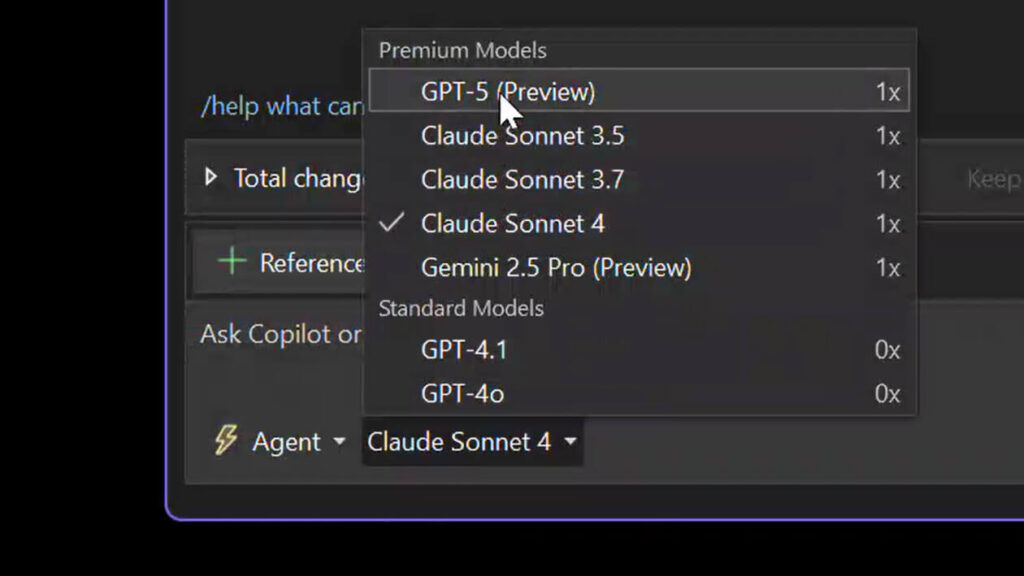 GPT-5 di Visual Studio