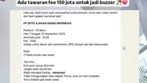 Jerome Polin ditawar 150 juta untuk jadi buzzer pemerintah