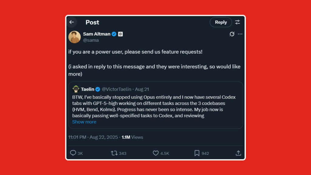 Respon Sam Altman kepada User yang Menggunakan GPT-5 High