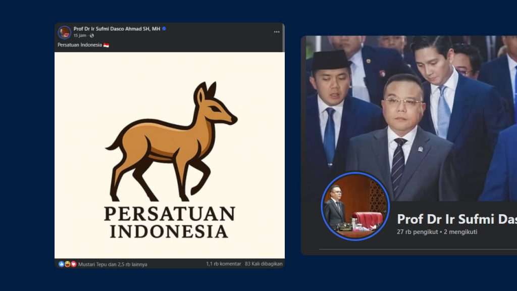 Sufmi Dasco Unggah Logo Kancil, Netizen Ingatkan Dongeng Kancil Curi Timun