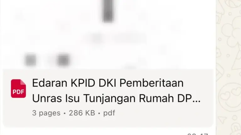 Surat Edaran KPID Jakarta dari X