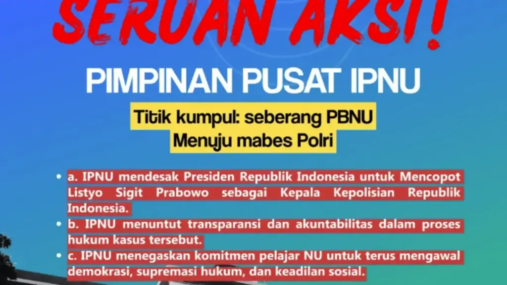 Tuntutan PP IPNU