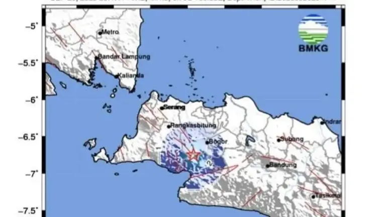 32 Gempa Susulan Sukabumi-Bogor