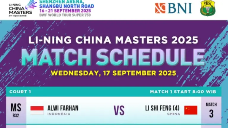 China Masters 17 September
