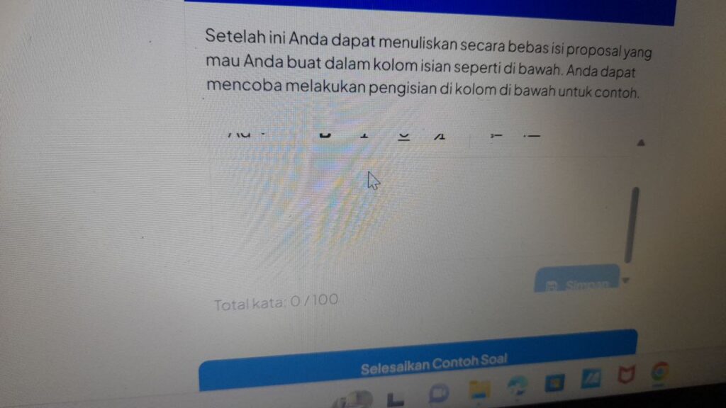 Contoh pengisian proposal bisnis di tes asisten bisnis kemenkop