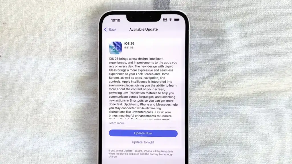 Durasi dan Tips Update iOS 26