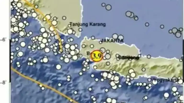 Gempa Sukabumi M 3.9 Sore Hari Ini