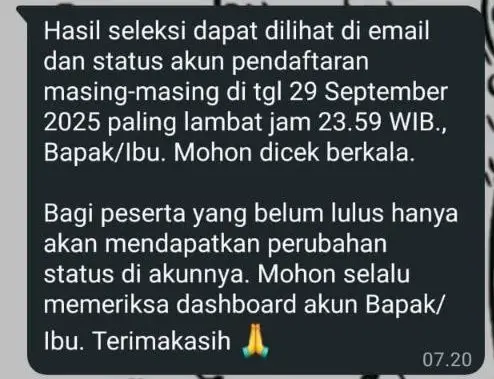 Hasil Akhir Seleksi BA Kemenkop 2025