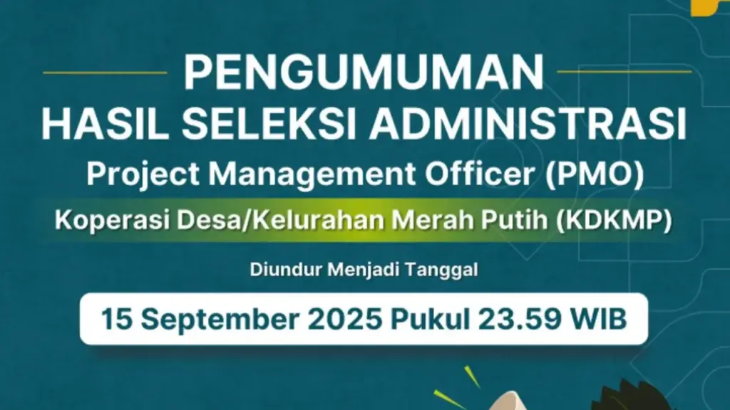 Hasil Seleksi Administrasi PMO Kemenkop Diundur
