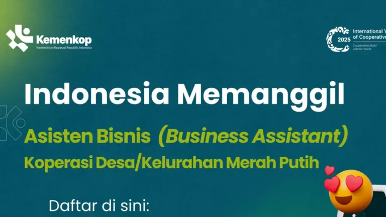 Loker Asisten Bisnis Program Koperasi Merah Putih