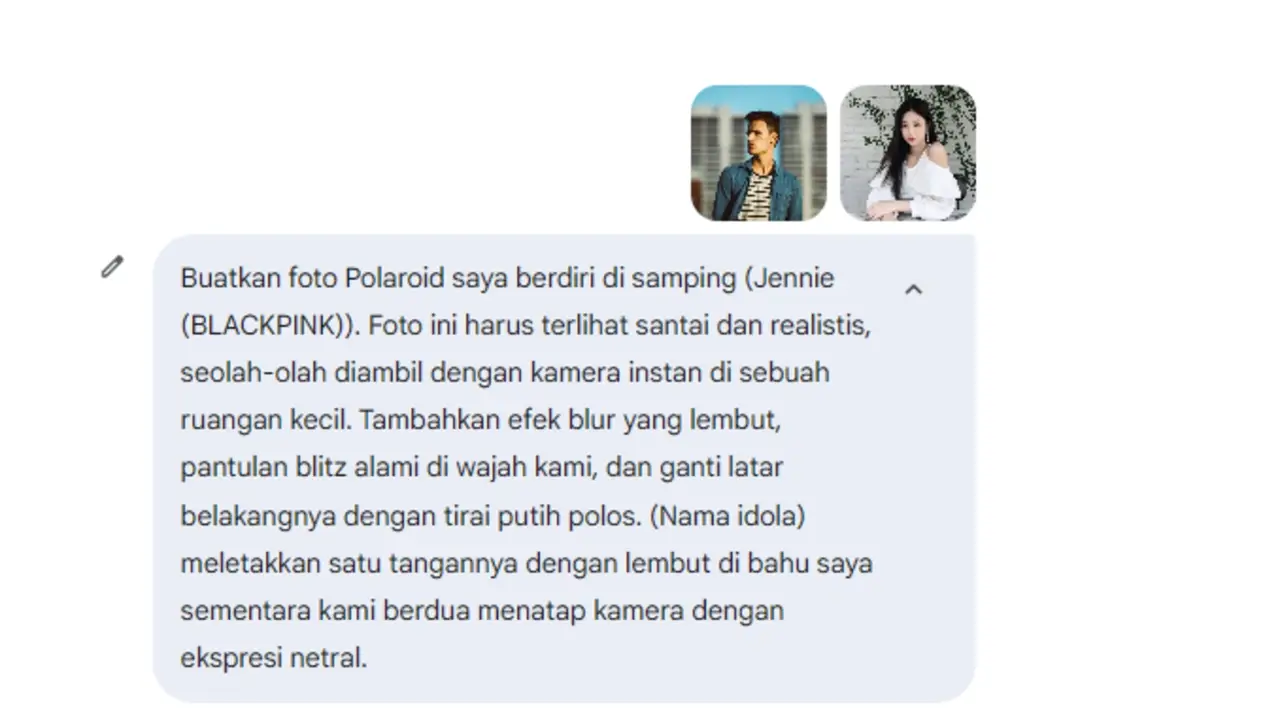 Membuat Foto Polaroid di Gemini AI