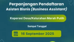Pendaftaran Asisten Bisnis Kemenkop 2025 Diperpanjang