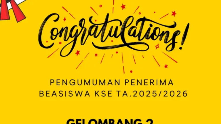 Pengumuman Beasiswa KSE 2025 Gel 2