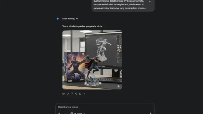 Prompt Membuat Miniatur di Gemini AI