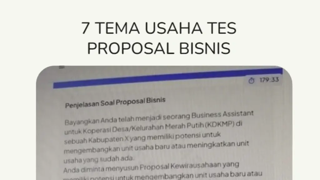 Tema Tes Proposal Asisten Bisnis