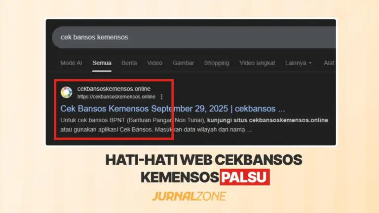 WEB PALSU CEK BANSOS KEMENSOS
