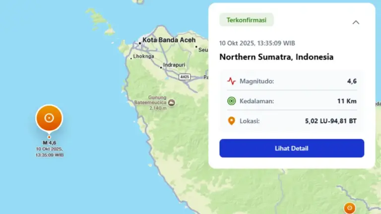 Gempa Terkini Guncang Aceh Besar