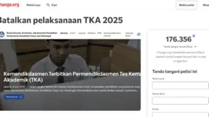 Petisi Batalkan TKA 2025