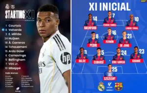 Susunan Pemain Resmi El Clasico