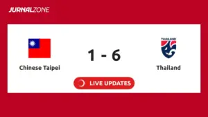 Hasil Thailand vs Chinese Taipei