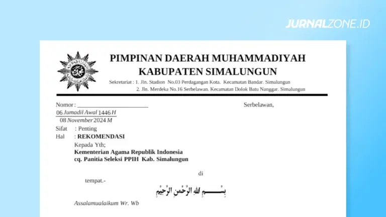 Contoh Surat Rekomendasi Petugas Haji 2026