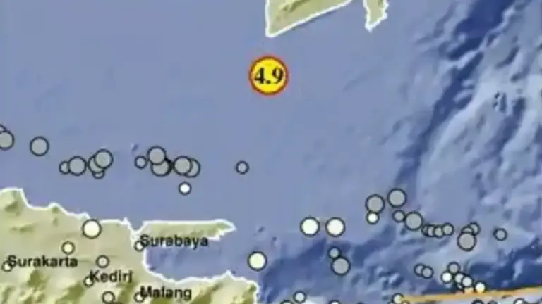 Gempa M 4,9 Guncang Perairan Tanah Laut