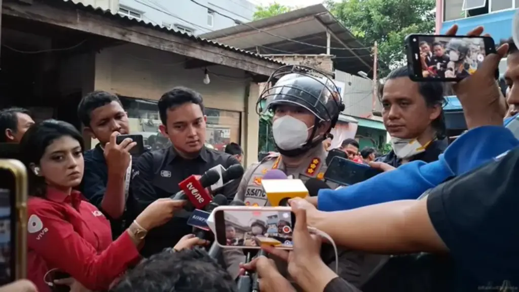 korban kebakaran gedung terra drone