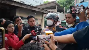 korban kebakaran gedung terra drone