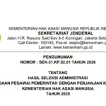 Cara Cek Hasil Pengumuman Seleksi Administrasi PPPK KemenHAM 2026