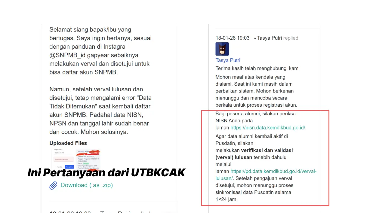 Data Tidak Ditemukan di SNPMB 2026