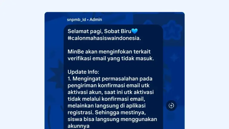 Solusi email aktivasi snpmb tidak masuk